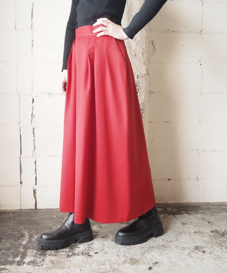 Tuck Flared Skirt RE