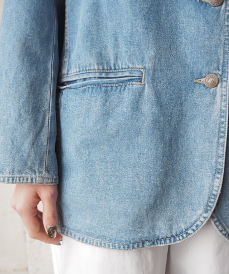 Remake Collarless Denim Jacket LBL