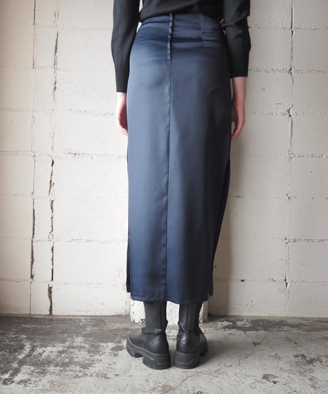 1990's Deep Slit Satin Tight Skirt NV