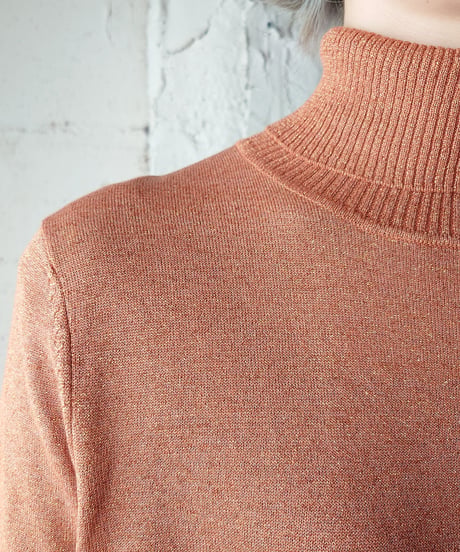 Lame Turtle Neck Knit OR