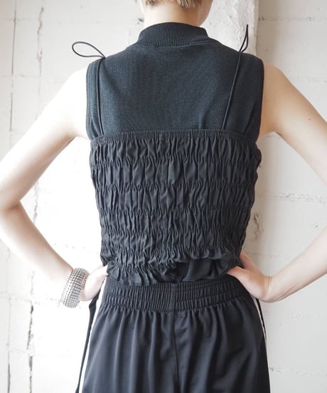 ORFEO REMAKE Shirring Bustier BK