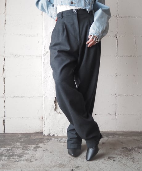 Wool Tuck Pants DGR