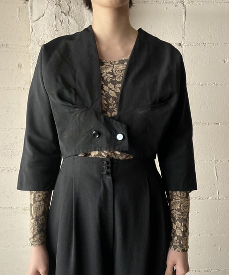 Double Breasted Short Jacket BK
