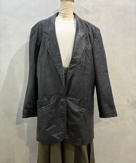 Leather Tailored Jacket BK