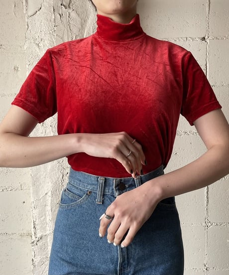 Mockneck Velour S/S RE