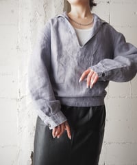 1950's French Navy Linen Sailor Shirt BL