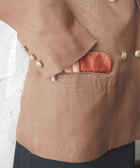 Talaots Double Breasted Linen Jacket BR