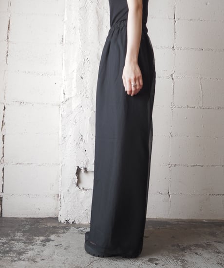Sheer Layered Wide Pants BK