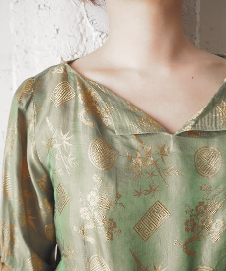 China Pattern Middlesleeve Blouse GNGD