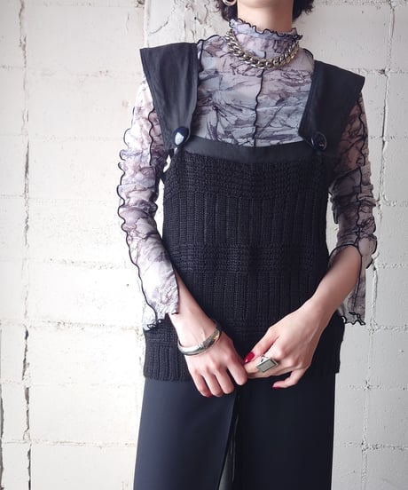 Knit×Linen Bustier BK