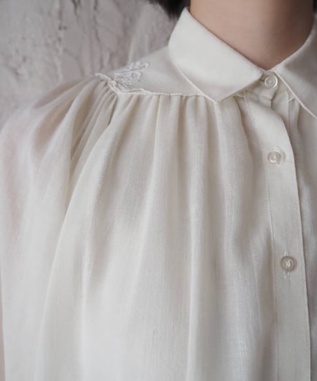 1970's Volume Sleeve Sheer Blouse IV