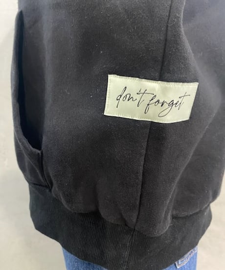 Shoulder Zip Hoodie BK