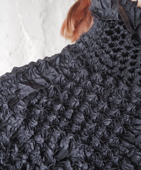 High Neck Popcorn Tops BK