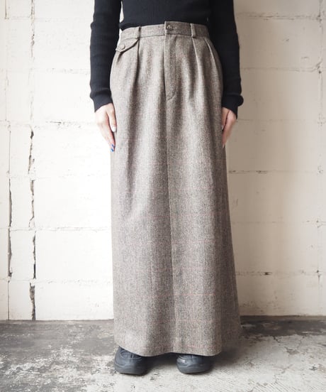 Ralph Lauren Heringbone Tweed Tight Skirt WHBK