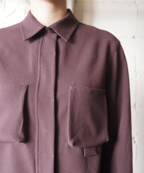 ARMANI Snap Button Blouse PUR