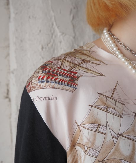 BLACK COMME des GARCONS Scarf Design L/S Tops PIBK