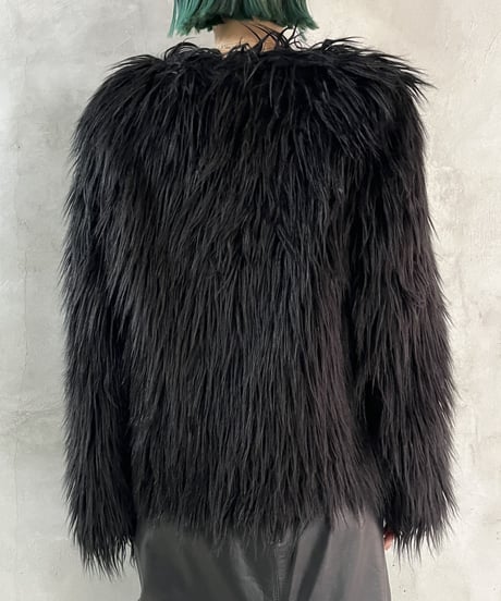 Fake Fur Short Jacket BK
