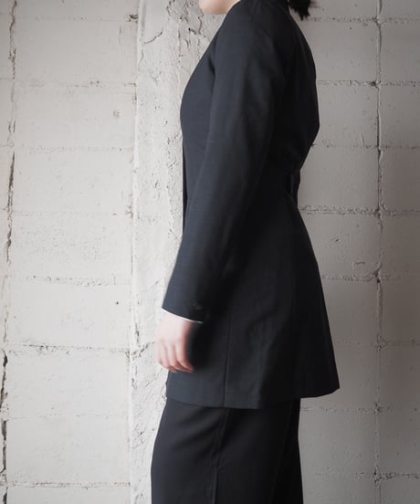 agnes b. Classic Long Tailored Jacket DGR