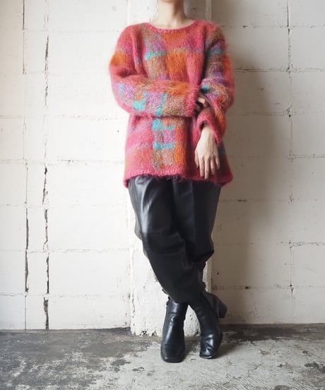 Check Design Mohair Knit REBL