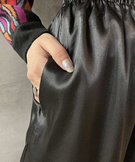 Satin Easy Pants BK