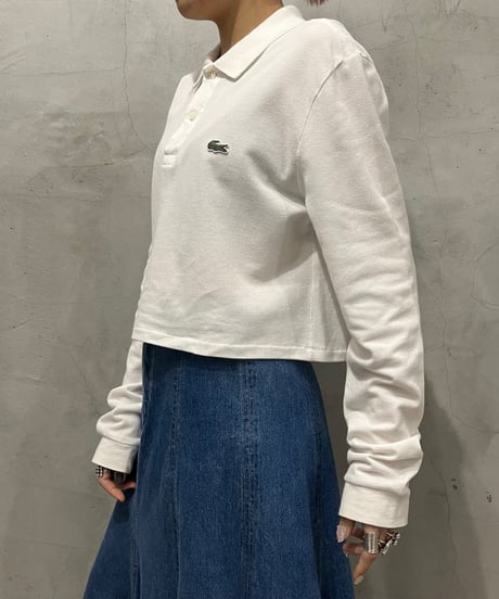 LACOSTE  Remake Cropped Polo Shirt WH
