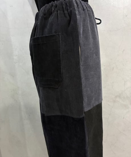 REMAKE Corduroy Patchwork Pants BK