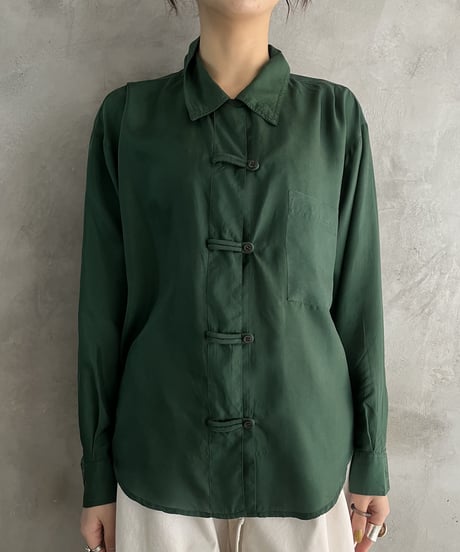 China Button Design Silk Shirt GN