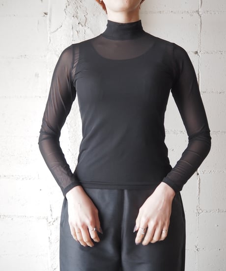 Mockneck Sheer Cutsewn BK