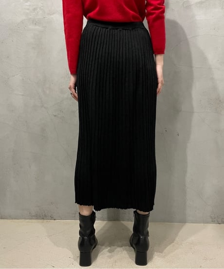 Accordion Pleats Easy Skirt BK