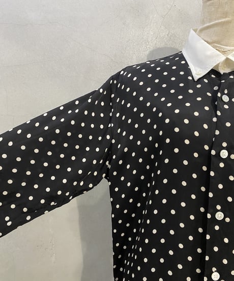 WACKO MARIA Dot Pattern White Collared Shirt BKWH
