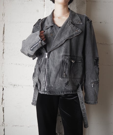 BALMAIN Denim Riders Jacket BK