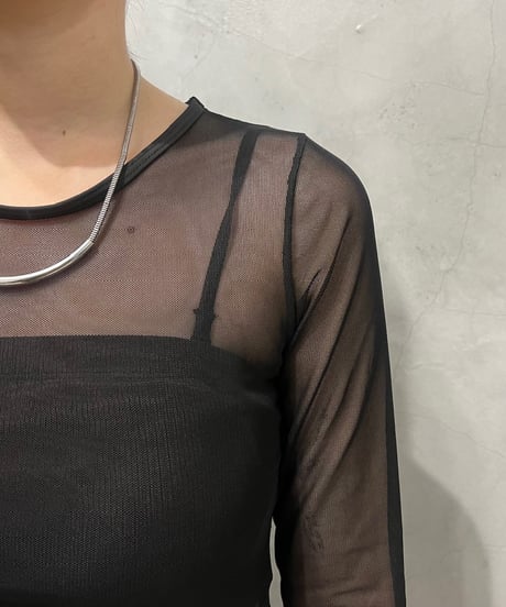 Cropped Sheer Cutsewn BK