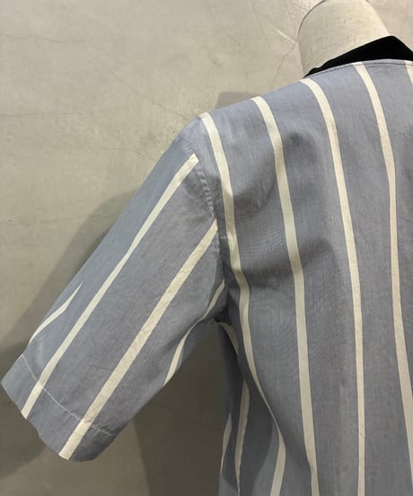 3.1 Phillip Lim Stripe Rib Collar Tee LBL WH