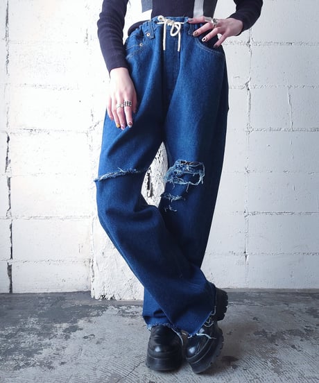 ORFEOMIX Drawstring Crashed Denim NV