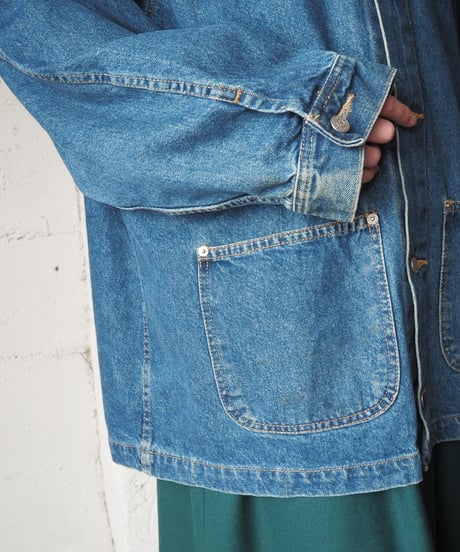 FADED GLORY Corduroy Collar Denim Coverall BLBR