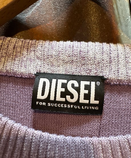 DIESEL Sustainable Textured Cropped Knit PURWH