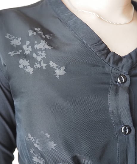 LE JEAN DE MARITHÉ FRANÇOIS GIRBAUD Shirring Docking Blouse BK