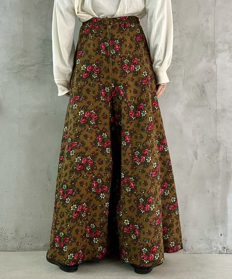 Flower Pattern Wide Flare Pants KAPI