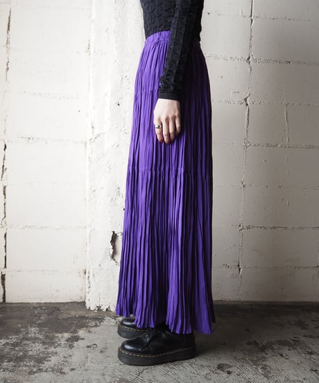 Pleated Long Skirt PUR