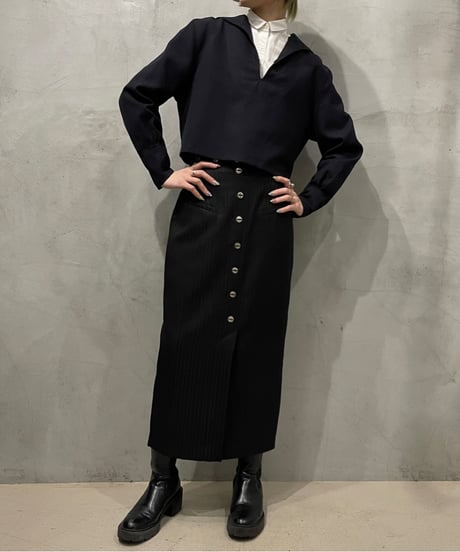 Remake Short Wool Sailor Shirt NV