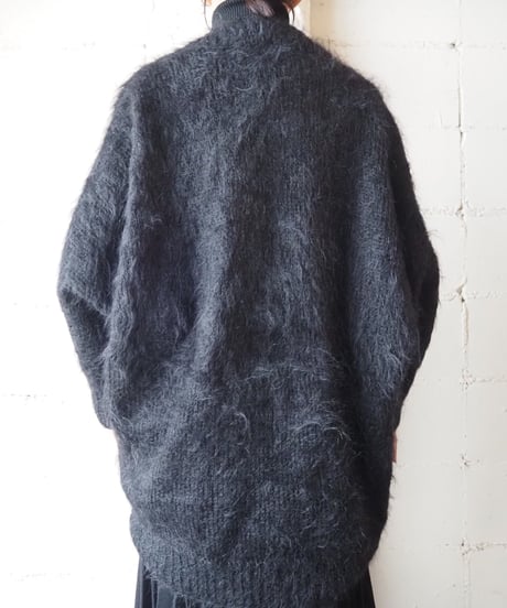 Shawl Collar Mohair Knit Cardigan BK