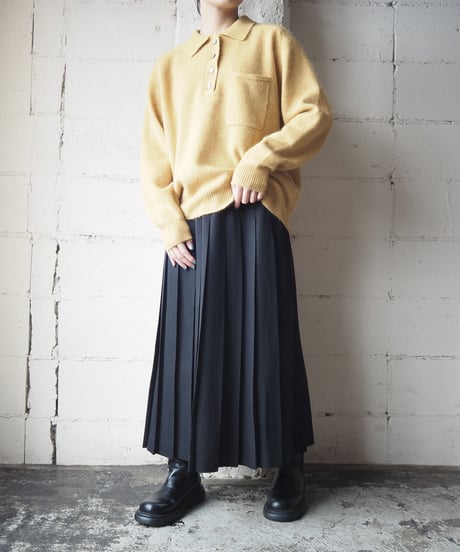 Angora Mix Polo Sweater YE