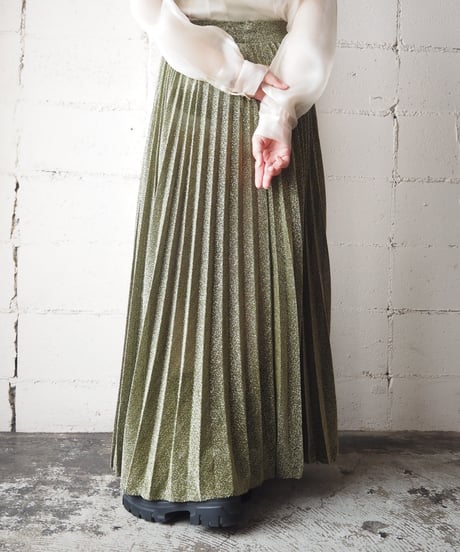 Glitter Pleated Long Skirt GD