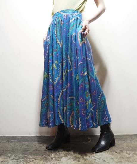 Paisley Pattern Easy Skirt BL