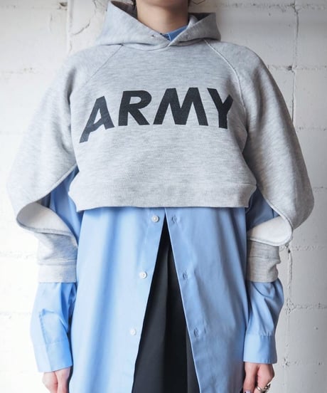 Remake Cropped Slash Hoodie GR