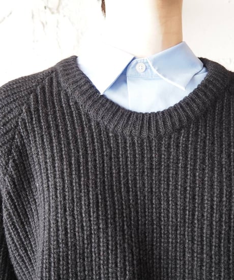 Crew Neck Cropped Sweater BK