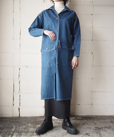 Denim Long Coat BL