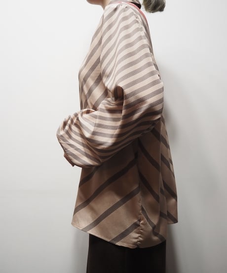 Stripe Silk Blouse RE