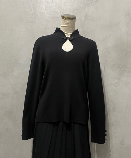 Teardrop Open China Knit BK
