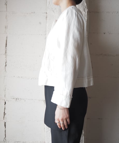 JIL SANDER Collarless Hook Jacket IV